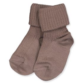 MPdenmark baby wollen sokken Sienna Brown-76